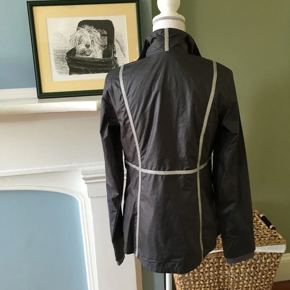 NWOT Lucy Dark Gray Windbreaker with Purple Trim - Picture 4 of 8
